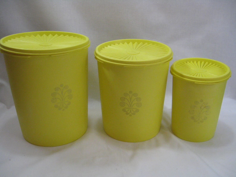Vintage Tupperware Canisters with Lids