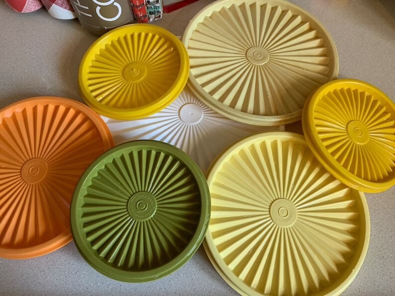 Vintage Tupperware Servalier Lids-various Color and Size-sold Individually  